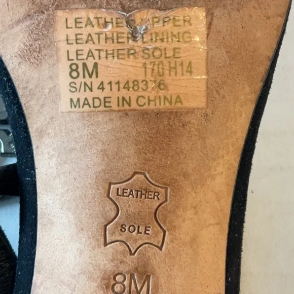 Tory Burch black suede sandal w/ rhinestone logo Size 8 - Picture 11 of 13